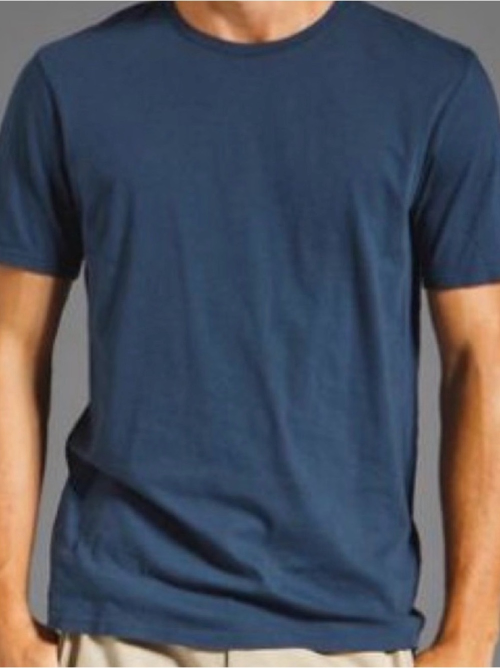 Vince blue crew neck tee shirt mens size XL made in USA 100% cotton
